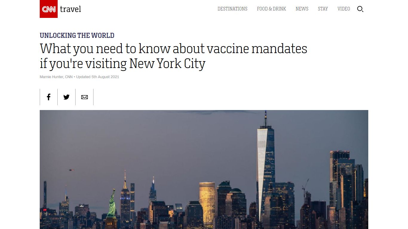 New York City and vaccine mandates: What visitors need to know - CNN
